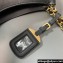 Prada Soft Calfskin Leather Chain Tote Bag 1BA638 Black/Gold 2024