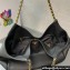 Prada Soft Calfskin Leather Chain Tote Bag 1BA638 Black/Gold 2024