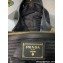 Prada Soft Calfskin Leather Chain Tote Bag 1BA638 Black/Gold 2024