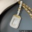 Prada Soft Calfskin Leather Chain Tote Bag 1BA638 White/Gold 2024