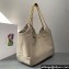 Prada Soft Calfskin Leather Chain Tote Bag 1BA638 Beige/Gold 2024