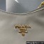 Prada Soft Calfskin Leather Chain Tote Bag 1BA638 Beige/Gold 2024