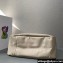 Prada Soft Calfskin Leather Chain Tote Bag 1BA638 Beige/Gold 2024