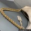 Prada Soft Calfskin Leather Chain Tote Bag 1BA638 Beige/Gold 2024