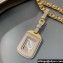 Prada Soft Calfskin Leather Chain Tote Bag 1BA638 Beige/Gold 2024