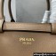 Prada Buckle medium leather handbag with double belt 1BA417 Camel 2024