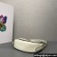 Prada Arqué leather shoulder bag with flap 1BD365 White 2024