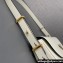 Prada Arqué leather shoulder bag with flap 1BD365 White 2024