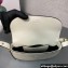 Prada Arqué leather shoulder bag with flap 1BD365 White 2024