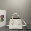 Prada Double leather mini bag 1BG443 White 2024