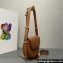Prada Arqué leather shoulder bag with flap 1BD365 Brown 2024