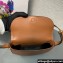 Prada Arqué leather shoulder bag with flap 1BD365 Brown 2024
