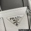 Prada Double leather mini bag 1BG443 White 2024