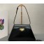 Prada Large brushed leather handbag 1BD342 black 2024