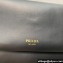 Prada Large leather shoulder bag 1BD368 Black 2024