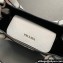 Prada Double leather mini bag 1BG443 White 2024