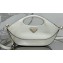 Prada Medium leather handbag 1BA421 White 2024