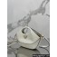 Prada Medium leather handbag 1BA421 White 2024