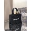 Dior Small Book Tote Bag in Black D-Lace Butterfly Embroidery with 3D Macramé Effect 2024