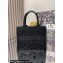Dior Small Book Tote Bag in Black D-Lace Butterfly Embroidery with 3D Macramé Effect 2024