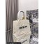 Dior Small Book Tote Bag in White D-Lace Butterfly Embroidery with 3D Macramé Effect 2024