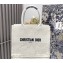 Dior Small Book Tote Bag in White D-Lace Butterfly Embroidery 2024