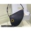 Dior Saddle Shoulder Pouch Bag in Black Goatskin 2024