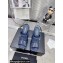 Chanel Patent Crumpled Lambskin Platform Sandals G45016 Blue 2024