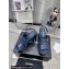 Chanel Patent Crumpled Lambskin Platform Sandals G45016 Blue 2024