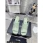 Chanel Patent Crumpled Lambskin Platform Sandals G45016 Light Green 2024