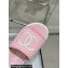 Chanel CC Logo Fabric Flat Mules Pink 2024