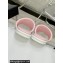 Chanel CC Logo Fabric Flat Mules Pink 2024