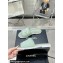 Chanel CC Logo Fabric Flat Mules Green 2024