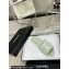 Chanel CC Logo Fabric Flat Mules Green 2024