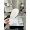 Chanel CC Logo Fabric Flat Mules Green 2024