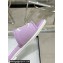 Chanel CC Logo Fabric Flat Mules Purple 2024