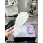 Chanel CC Logo Fabric Flat Mules Purple 2024