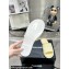 Chanel CC Logo Fabric Flat Mules Yellow 2024