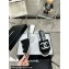 Chanel CC Logo Fabric Heel Mules Black 2024