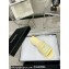 Chanel CC Logo Fabric Heel Mules Yellow 2024