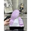 Chanel CC Logo Fabric Heel Mules Purple 2024