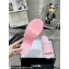 Chanel CC Logo Fabric Heel Mules Pink 2024