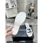 Chanel CC Logo Fabric Heel Mules White 2024