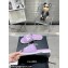 Chanel Logo Fabric Flat Mules Purple 2024