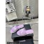 Chanel Logo Fabric Flat Mules Purple 2024