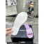 Chanel Logo Fabric Flat Mules Purple 2024