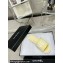 Chanel Logo Fabric Flat Mules Yellow 2024
