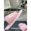 Chanel Logo Fabric Flat Mules Pink 2024