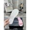 Chanel Logo Fabric Flat Mules Pink 2024