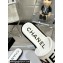 Chanel Logo Fabric Flat Mules White 2024